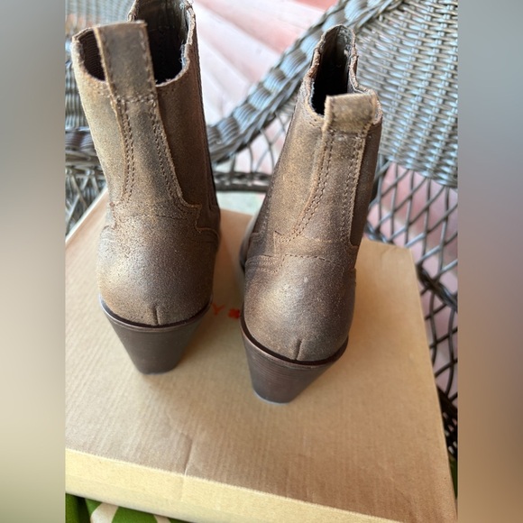 Lucky Brand Fall Wilano Suede Desert Palm Career Stacked Wedge Heel Boots NWT 10 - Picture 10 of 12